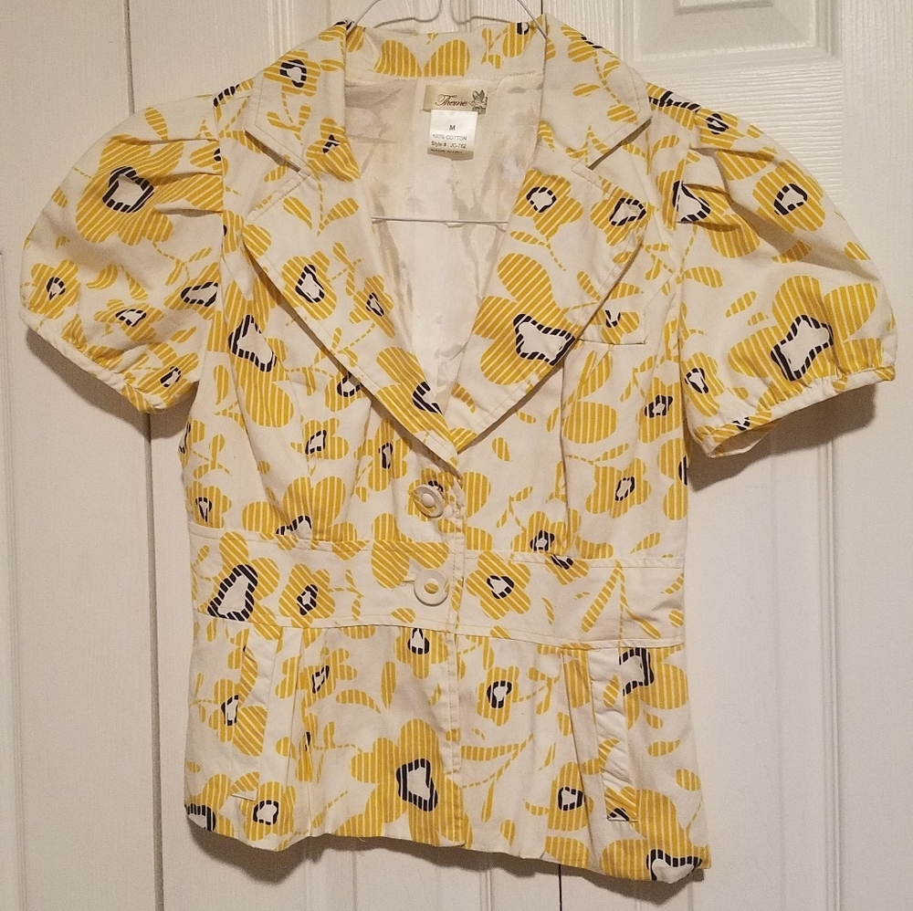 Theme Floral Peplum Style Jacket (C2)